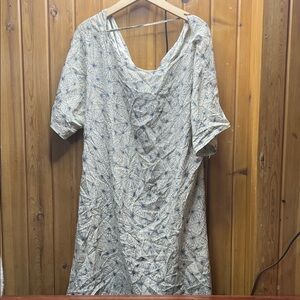 Elizabeth and James Cream Dress with Blue Starburst Print